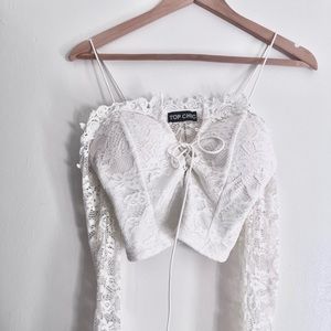 Lace top with bell sleeves